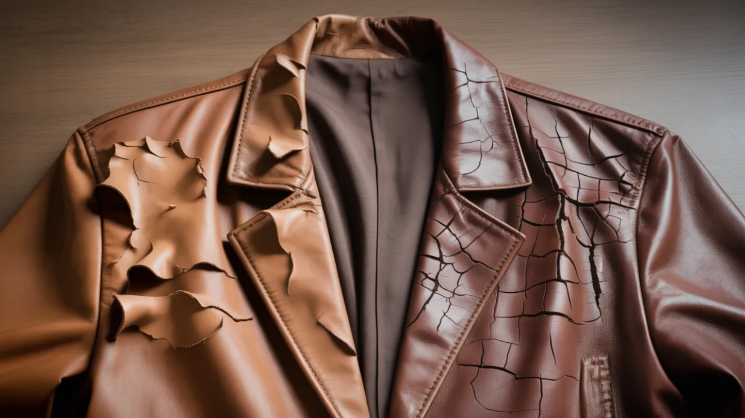 Cracked Leather Jackets - Condition Material Before Drying Further
