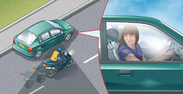 Motorcycle Blind Spots - Check Mirrors Before Lane Changes